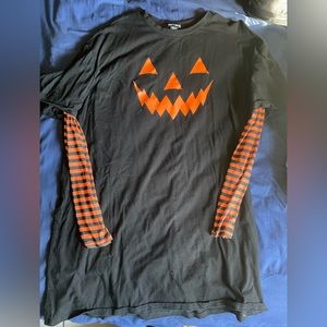 Jack-o-Lantern twofer T-shirt dress